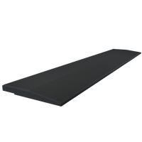 Flow Fitness Rubber Ramp Profile with Waterproof SBR Layer – 100 x 20 x 2 cm – Black
