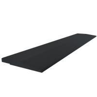 Flow Fitness Ramp Profile for Rubber Tiles – 100 x 20 x 2 cm – Black
