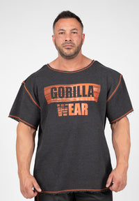 Gorilla Wear Wallace Workout Top - Gray/Orange