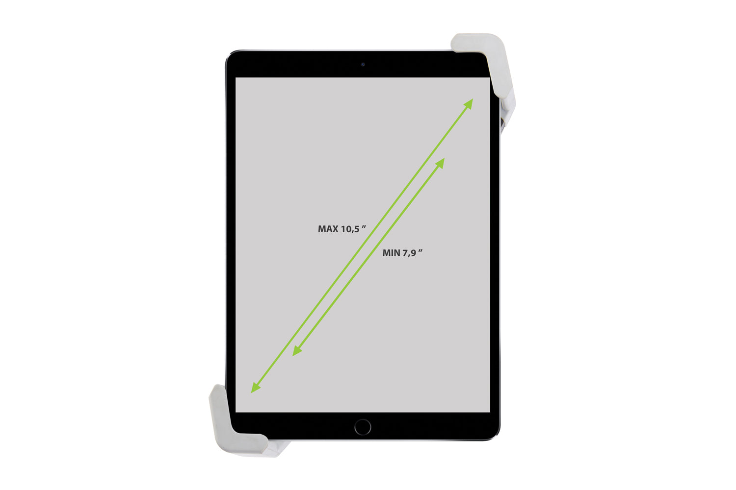 VirtuFit Universal Adjustable Tablet Holder for Fitness Equipment - Black/Gray