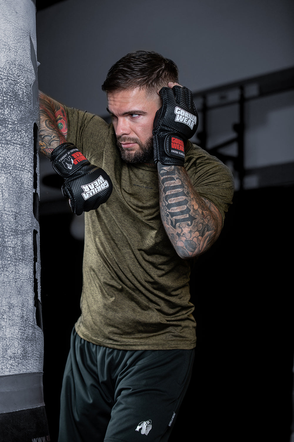 Berea MMA Gloves (Without Thumb) - Black/White