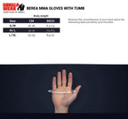 Berea MMA Gloves (Without Thumb) - Black/White
