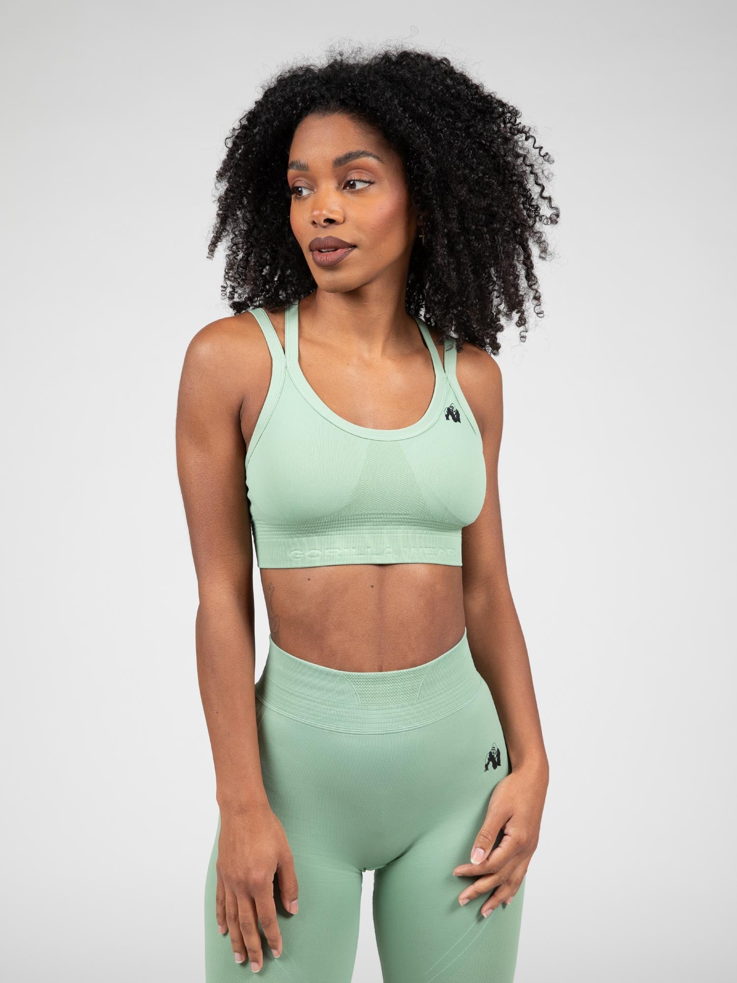 Gorilla Wear Whitney Seamless Sports Bra - Green