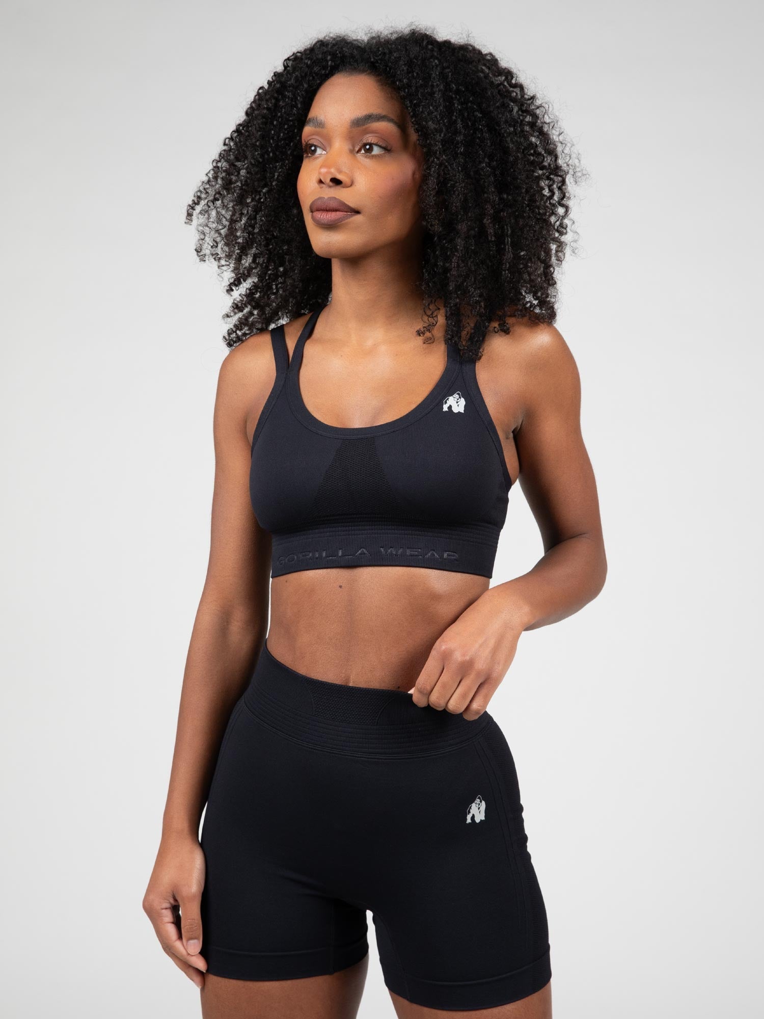 Gorilla Wear Whitney Seamless Sports Bra - Black