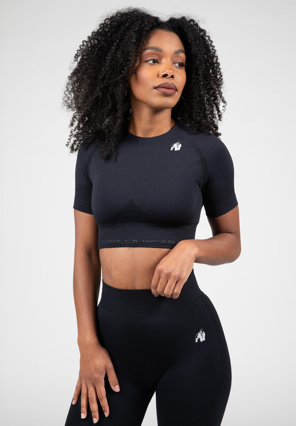 Gorilla Wear Whitney Seamless Crop Top - Black