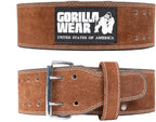 Gorilla Wear 4 Inch Leather Lifting Belt - Brown