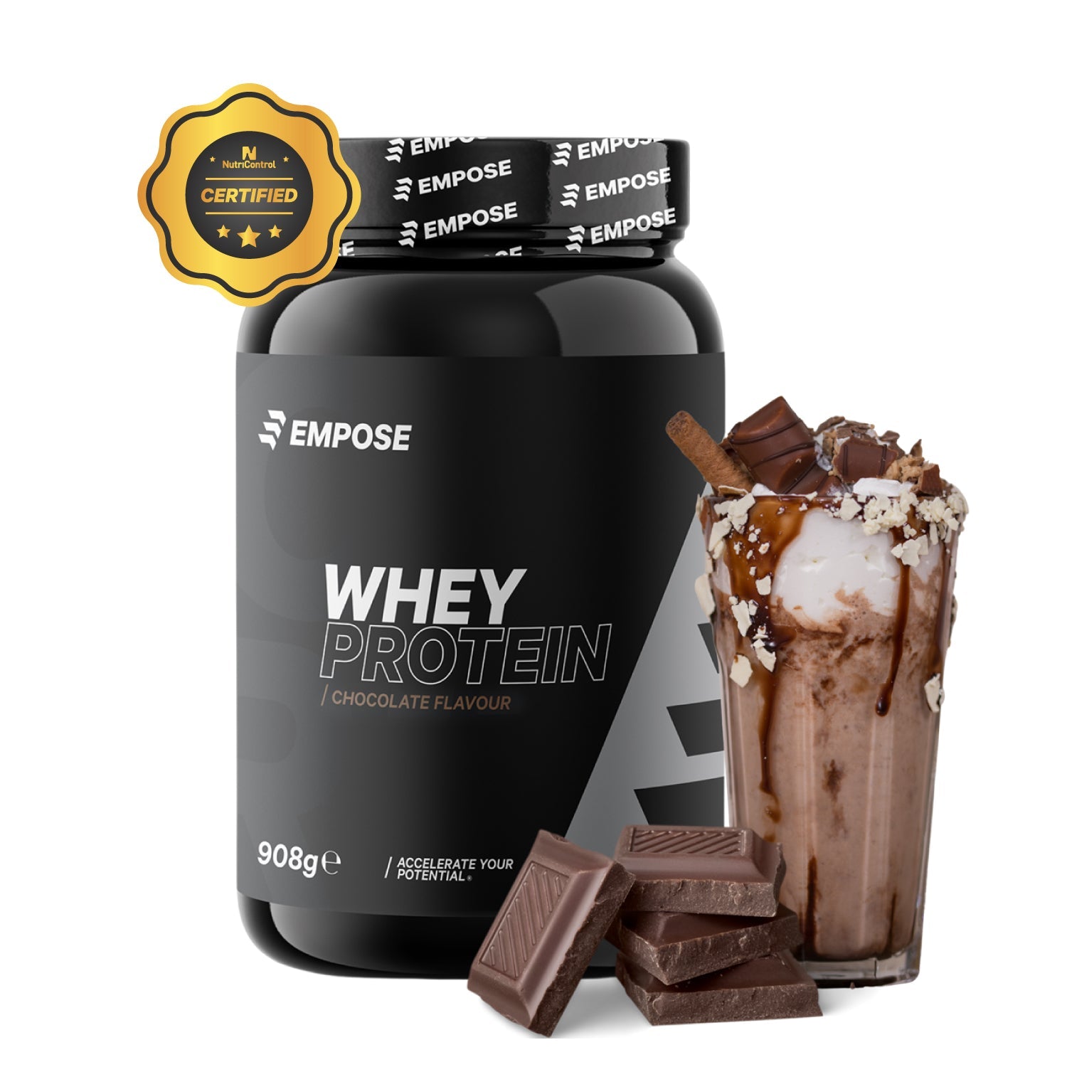 Empose Nutrition Whey Protein - Chocolate - 908 gram