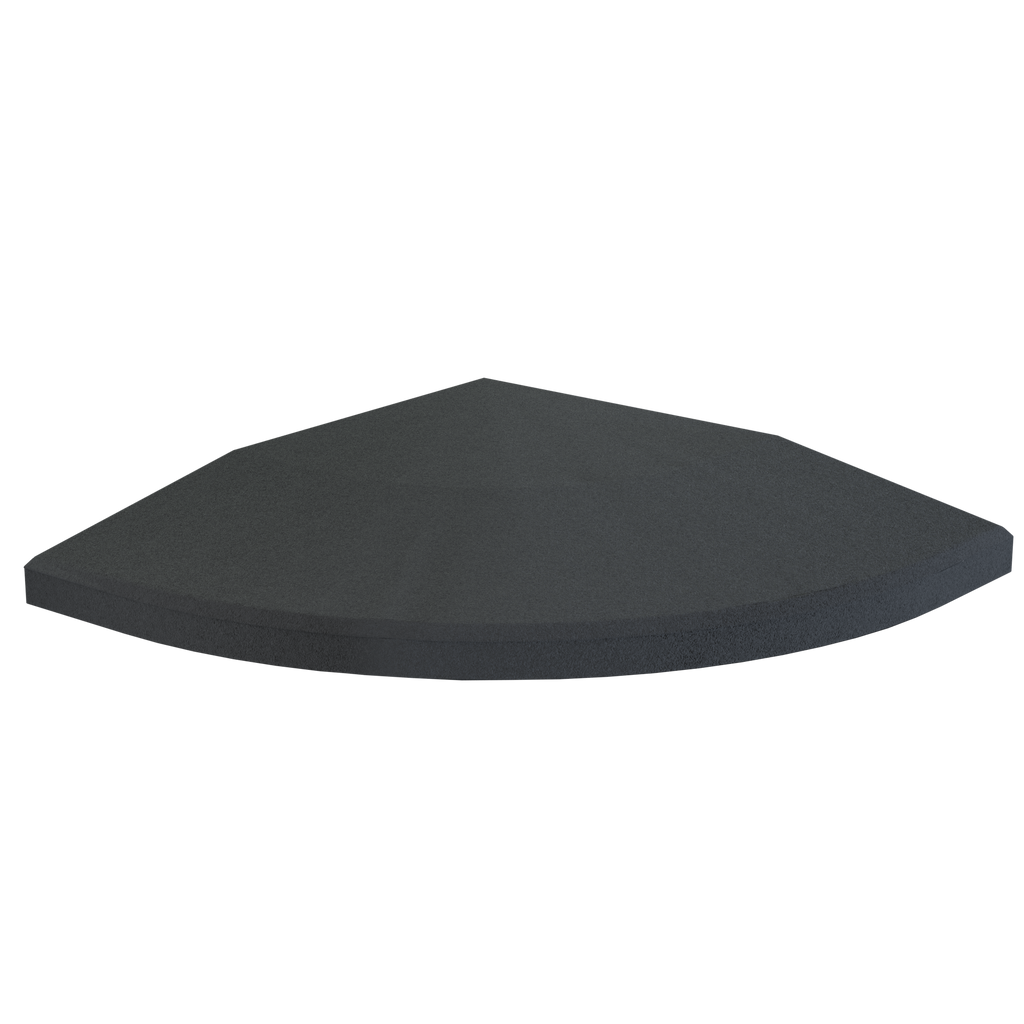Flow Fitness Corner Profile Rubber Tile - 20 x 20 x 2 cm