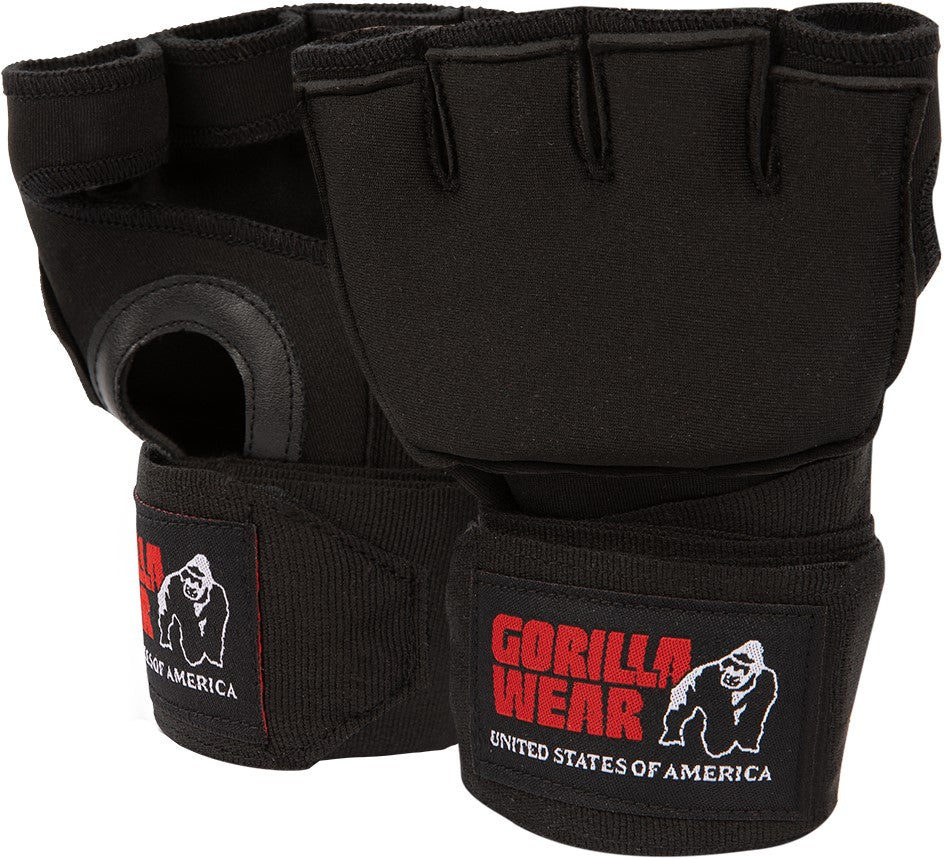 Gorilla Wear Gel Gloves with Cover - Black/White