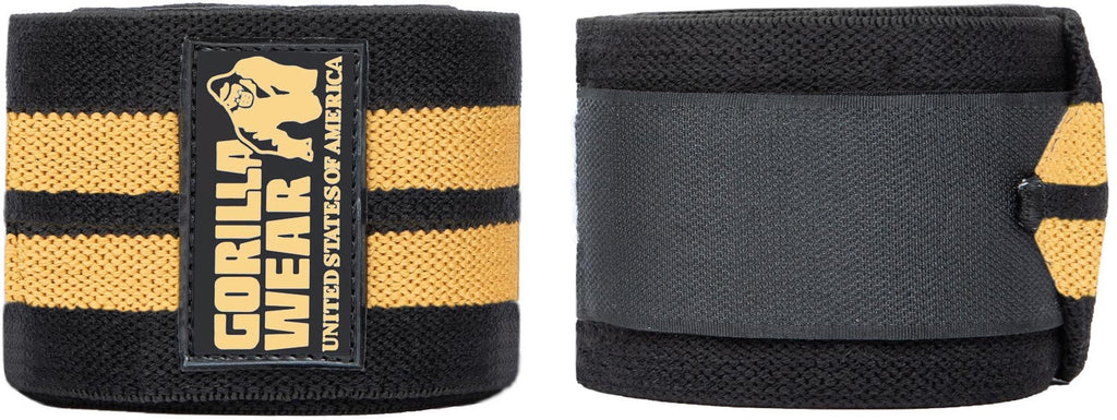 Gorilla Wear Knee Wraps - Black/Gold