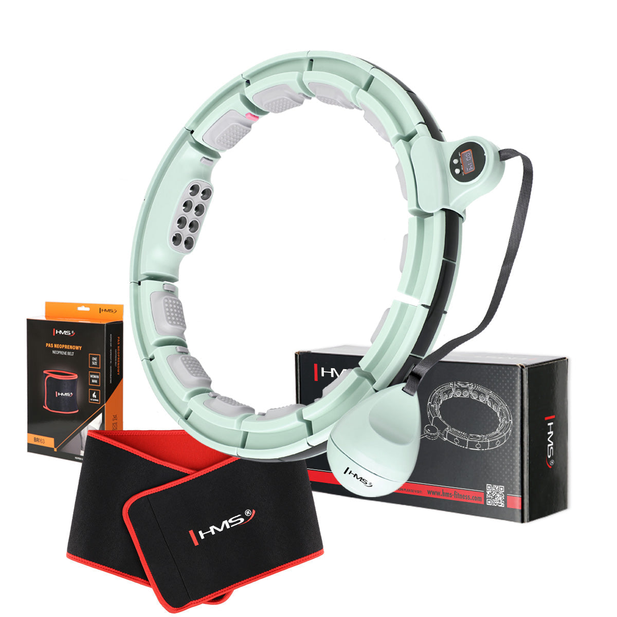 HMS Set Hula Hoop - Green + Slimming Waist Belt