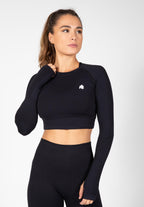 Gorilla Wear Hilton Seamless Cropped Long Sleeve - Black