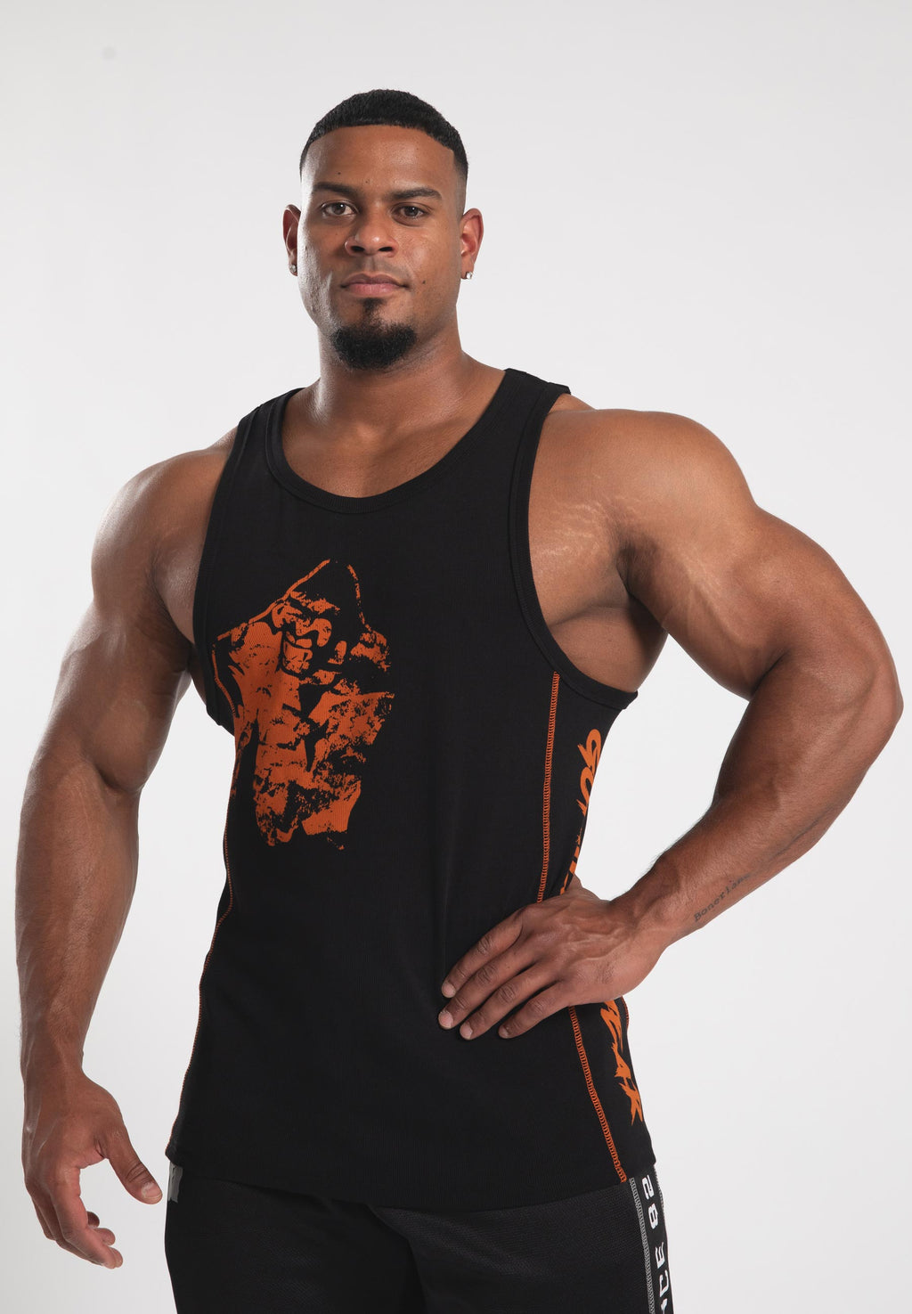 Gorilla Wear Monterey Tank Top - Black/Orange