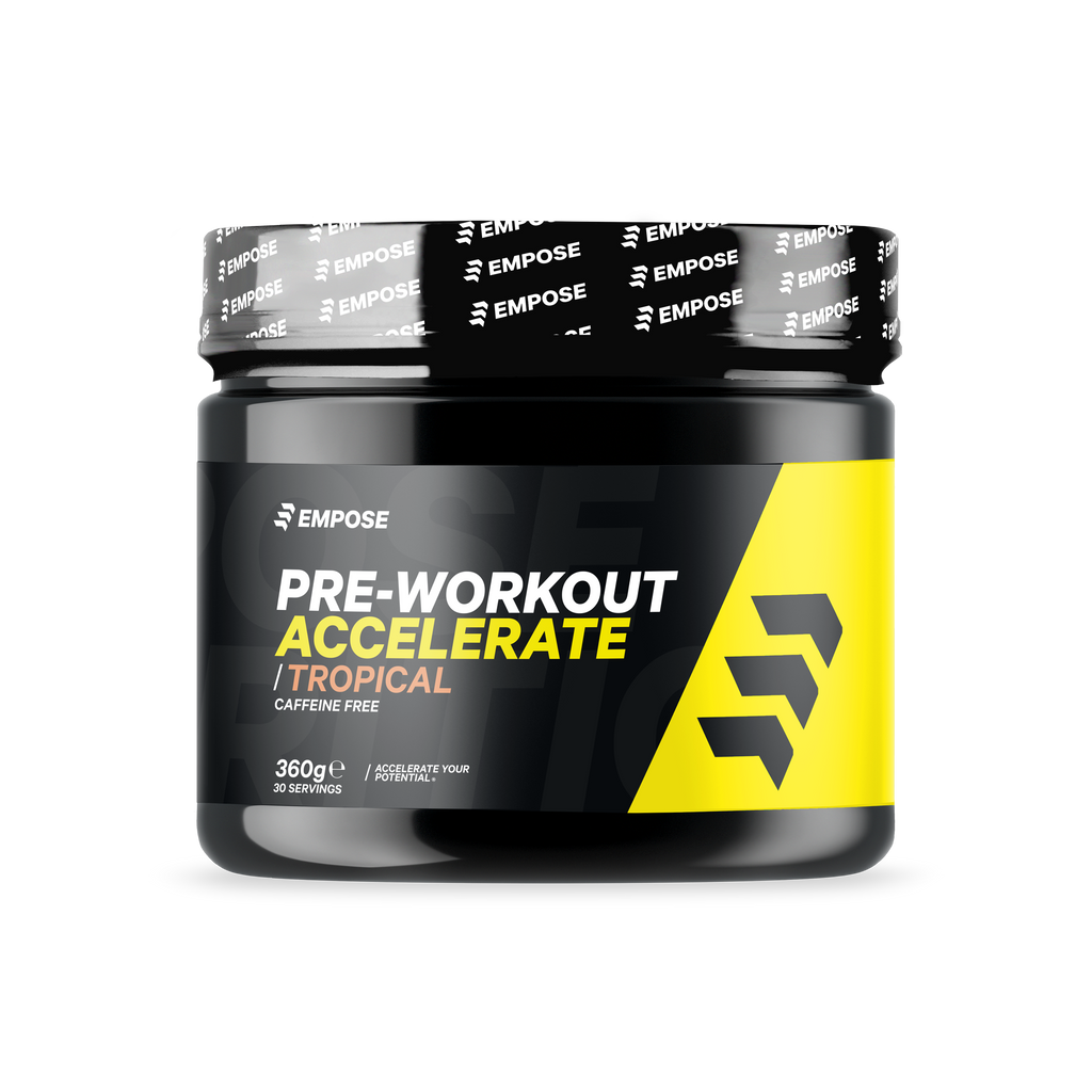 Empose Nutrition Pre-Workout Accelerate - Cafeine free - 360 gr - Tropical