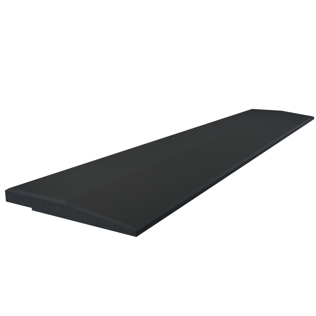 Flow Fitness Rubber Ramp Profile with Waterproof SBR Layer – 100 x 20 x 2 cm – Black