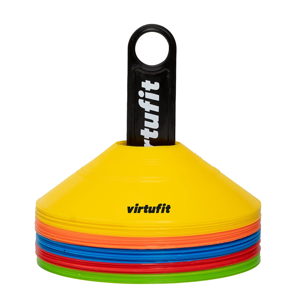 VirtuFit Training Cones with Holder - 50 Pieces