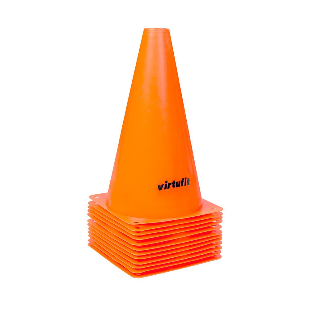 VirtuFit Cones Set - 23 cm - 12 Pieces - Orange