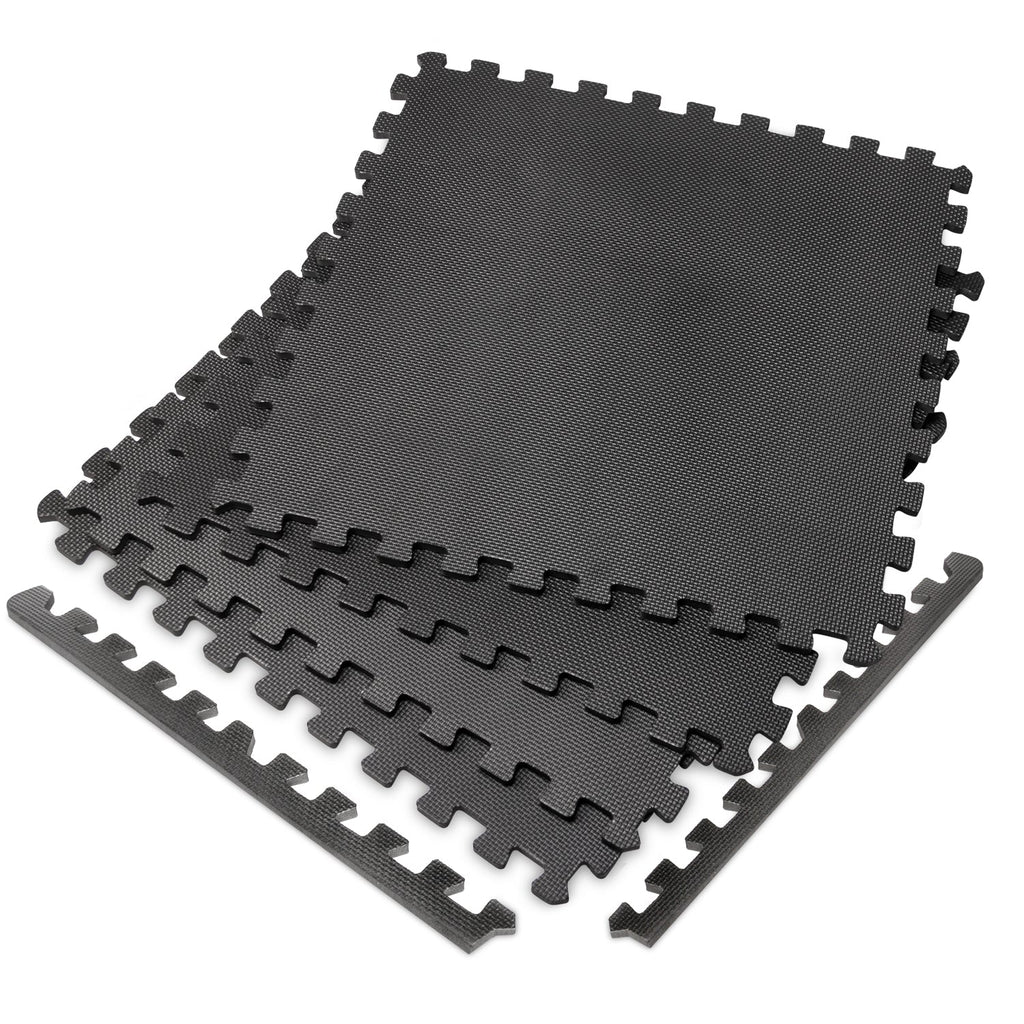 VirtuFit Fitness Puzzle Mat – 4-Piece Floor Mat – 120×120 cm – Black