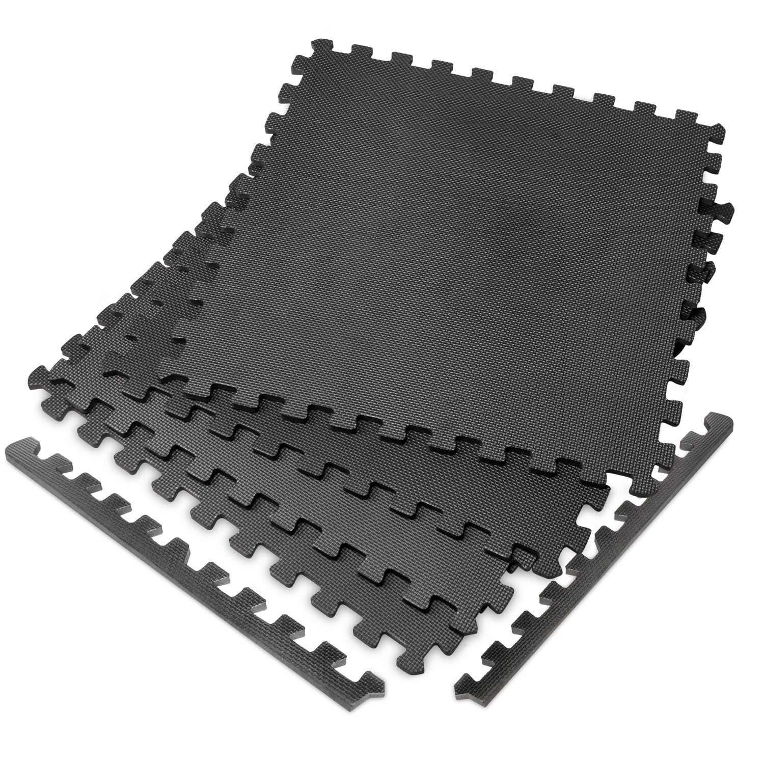 VirtuFit Fitness Puzzle Mat – 4-Piece Floor Mat – 120×120 cm – Black
