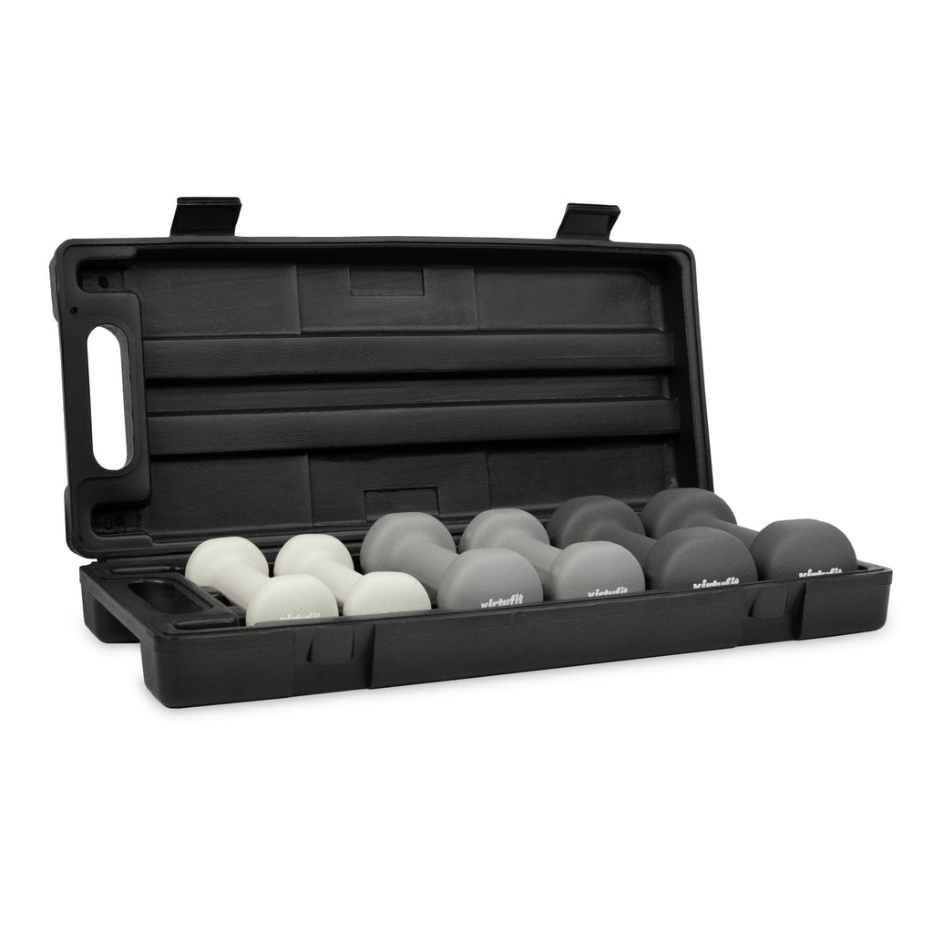 VirtuFit Dumbbellset -  Vinyl - With Carry Case