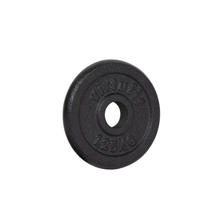 VirtuFit Cast iron weight plate 30 mm - 1.25 kg - Black