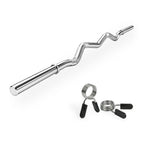 VirtuFit Curl Bar - EZ Barbell - 120 cm - Spring Clip - 30 mm