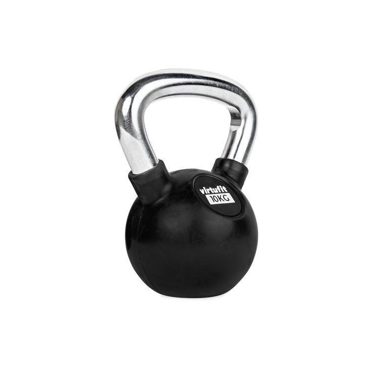 VirtuFit Kettlebell Pro - Rubber/Chrome - 10 kg
