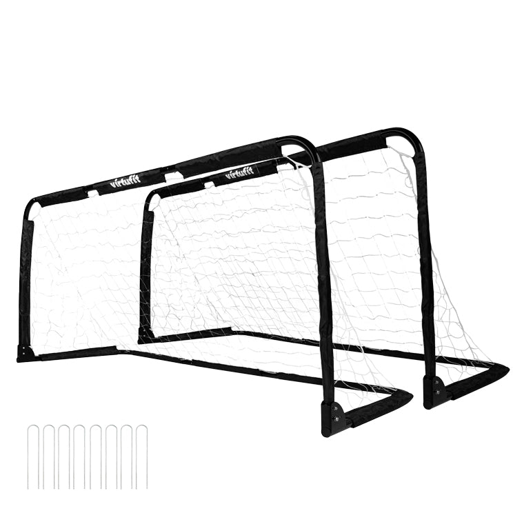 VirtuFit Inklapbaar Voetbaldoel - Panna goal - 150 x 60 cm (set van 2) - zwart