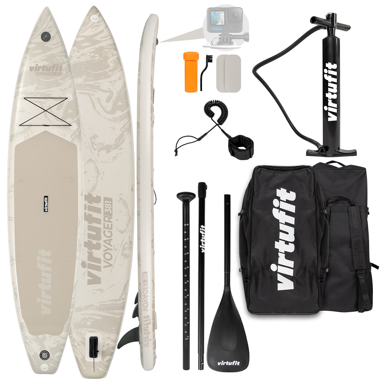 Virtufit Supboard Voyager 381 - Sand Beige - Includes accessories and carry bag