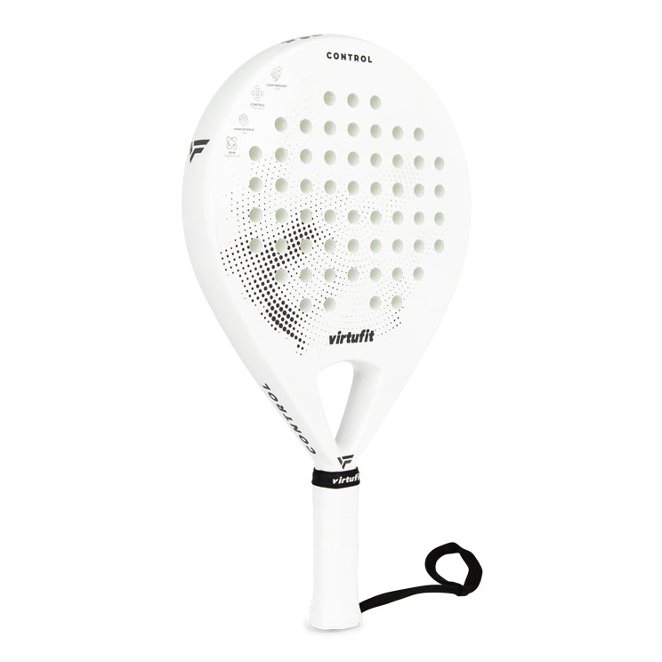 VirtuFit Control Padel Racket - White - Black