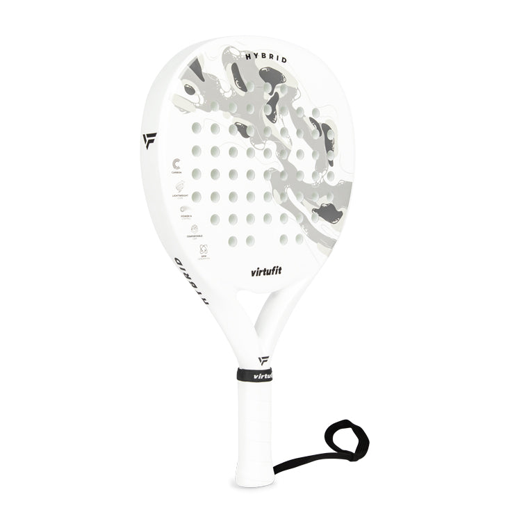 VirtuFit Hybrid Padel Racket - White - Grey