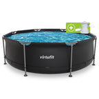 VirtuFit Round Pool - Ø244 x 76 cm - Anthracite - Includes Filter Pump