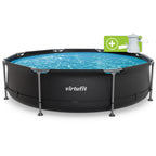 VirtuFit Round Pool - Ø305 x 76 cm - Anthracite - Including Filter Pump