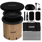 VirtuFit Ice Bath XXL - 375 Liter - Wood Look - Includes accessories