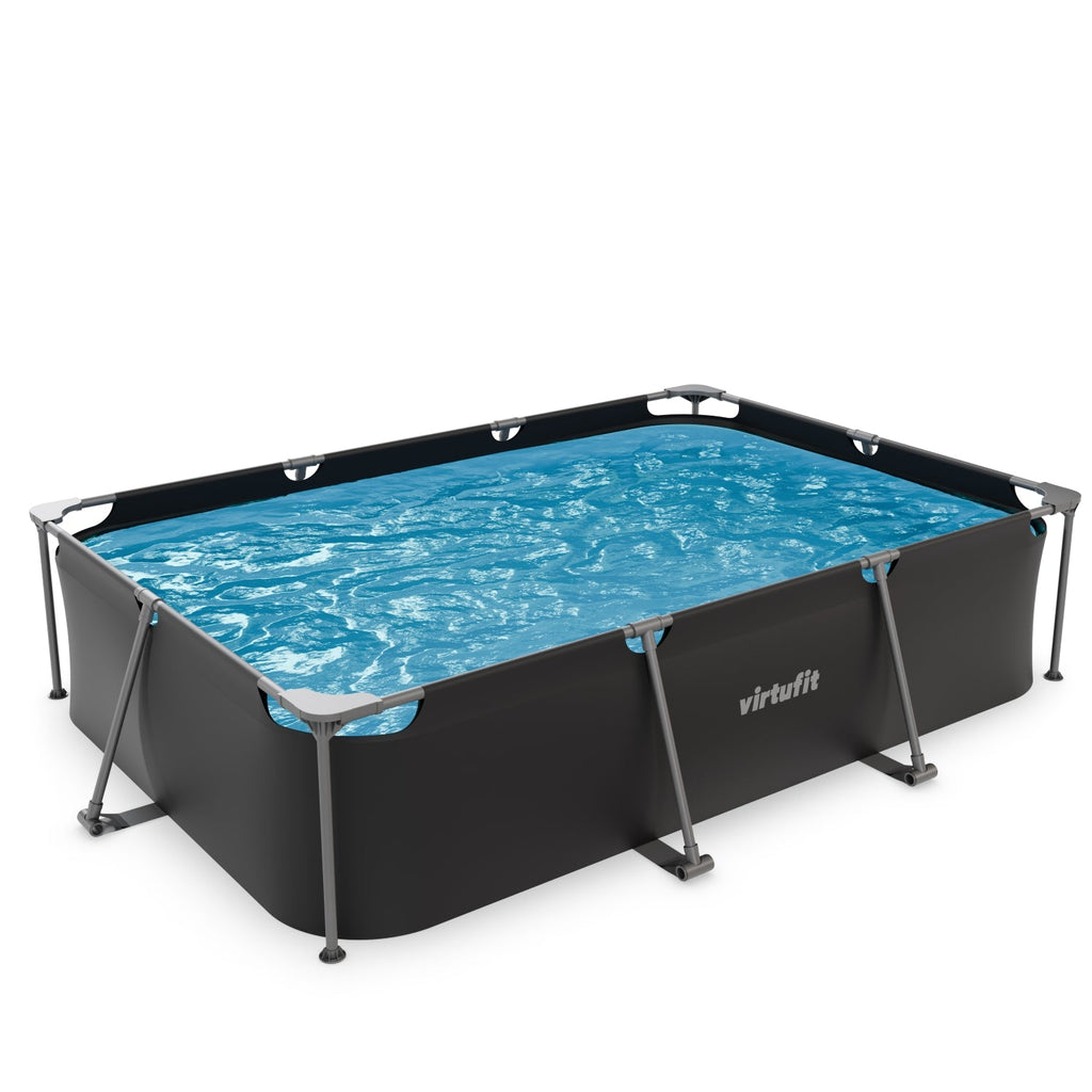 VirtuFit Rectangular Swimming Pool - Anthracite - 300 x 210 x 66 cm