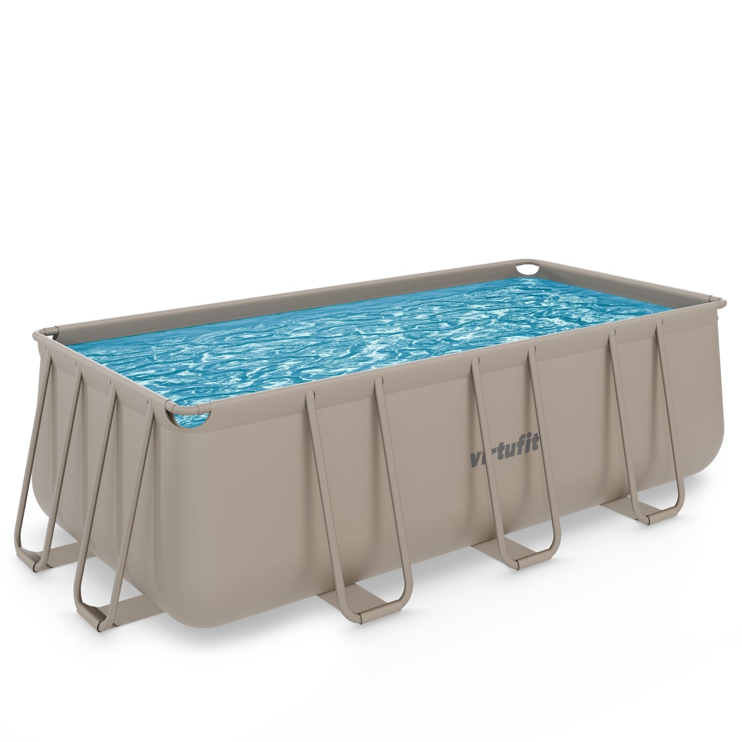 VirtuFit Rectangular Swimming Pool 400 x 200 x 122 cm - Beige