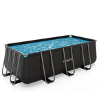 VirtuFit Rectangular Swimming Pool 400 x 200 x 122 cm - Anthracite