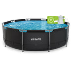 VirtuFit Round Pool - Ø366 x 100 cm - Anthracite - Including Filter Pump