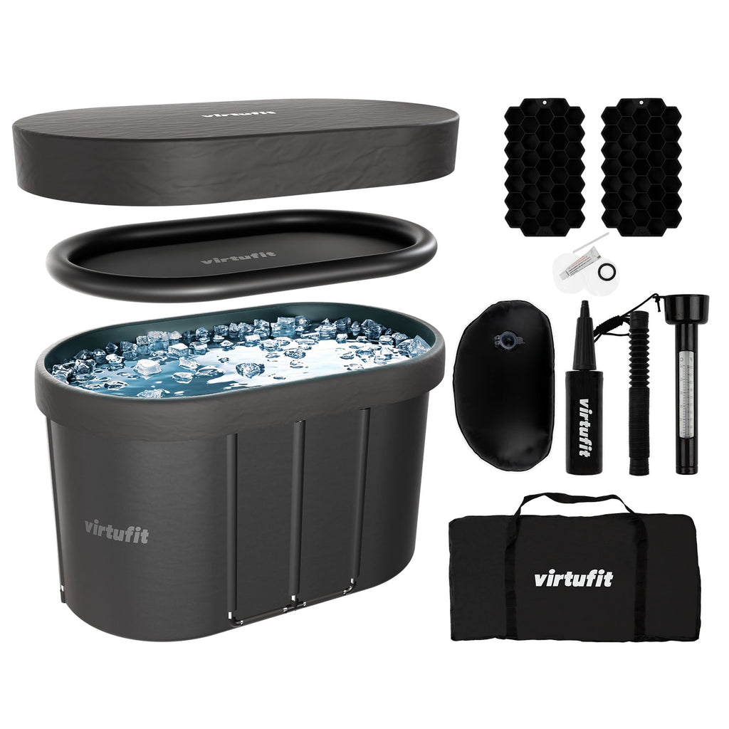 The VirtuFit Oval Ice Bath - Anthracite - 500 Litres