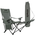 VirtuFit Foldable Camping Chair with Footrest - Grey