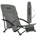 VirtuFit Foldable Beach Chair - Grey