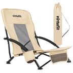 VirtuFit Foldable Beach Chair - Beige
