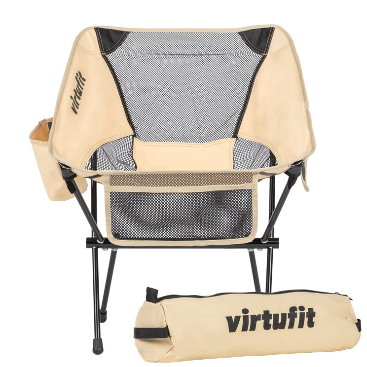 VirtuFit Camping Chair Compact - Beachchair - Beige