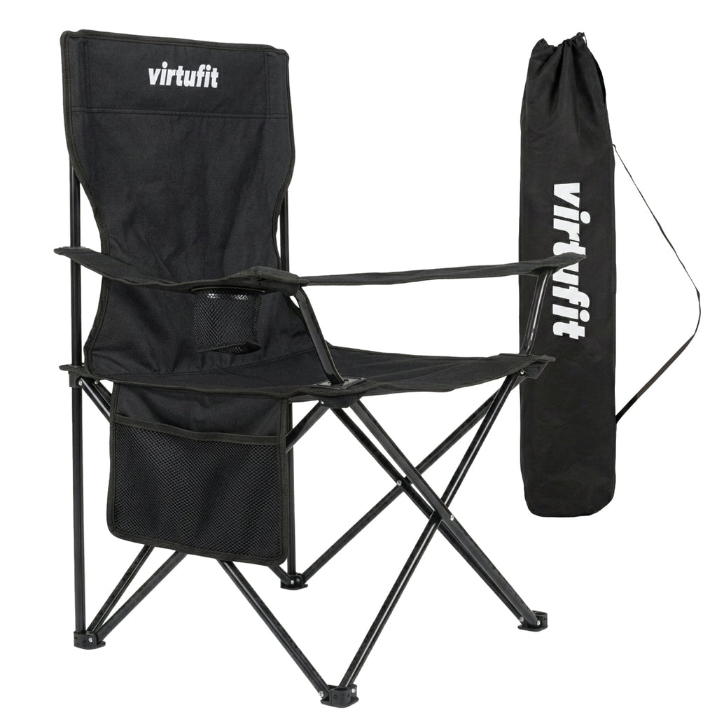 VirtuFit Foldable Camping Chair - Black