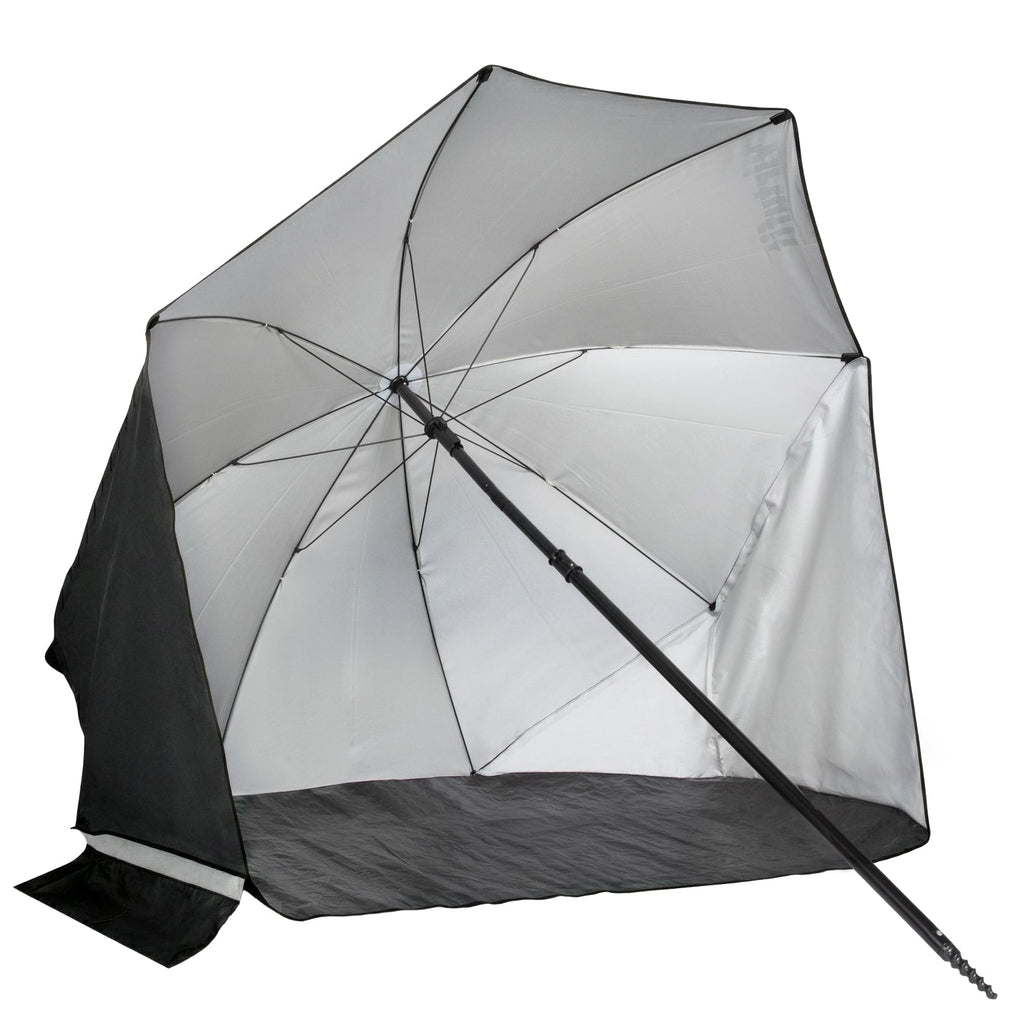 VirtuFit Beach Parasol With Windshield - Black