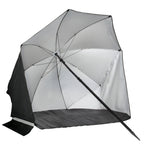 VirtuFit Beach Parasol With Windshield - Black
