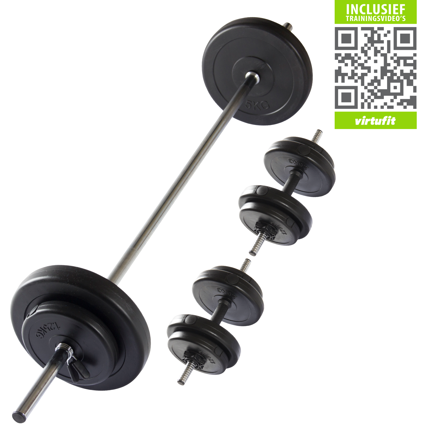 VirtuFit Adjustable Dumbbellset - 30,5 kg - Black