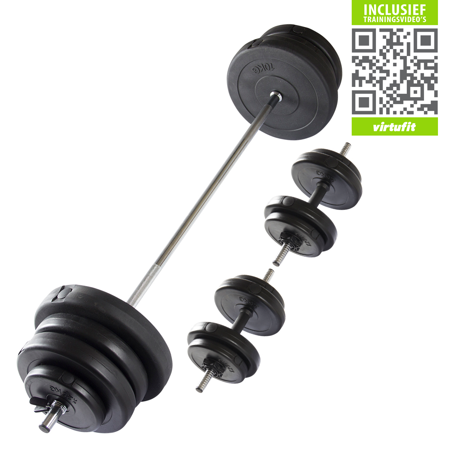 VirtuFit Adjustable Dumbbellset - 60,5 kg - Black