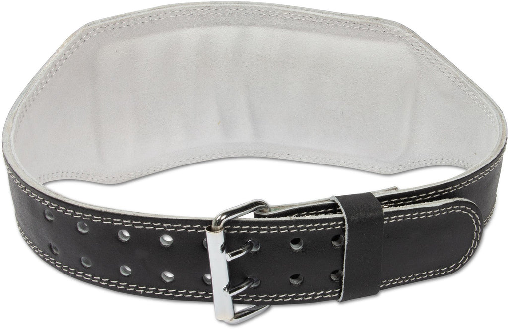 Gorilla Wear 6 Inch Padded Leather Lifting Belt - Black/Gold