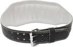 Gorilla Wear 6 Inch Padded Leather Lifting Belt - Black/Gold